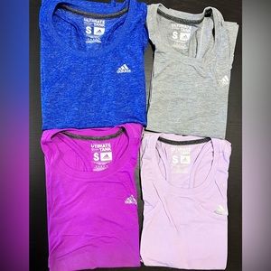 ADIDAS -BUNDLE $30 -Ultimate Tanks various colors; Blue Gray Lavender Purple